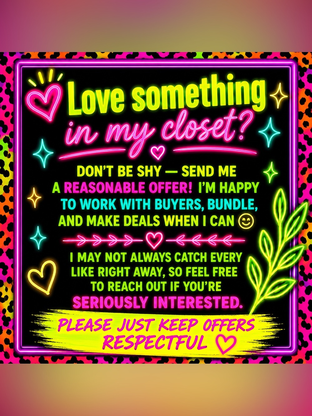 Love It But Not the Price? Send an Offer 💕 Bundle & Save